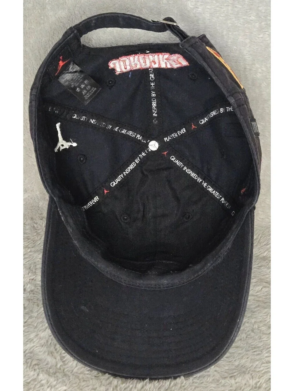 Nike Jordan Heritage 86 H86 Sticker Cap Black Strapback Hat Flight 23 Patches